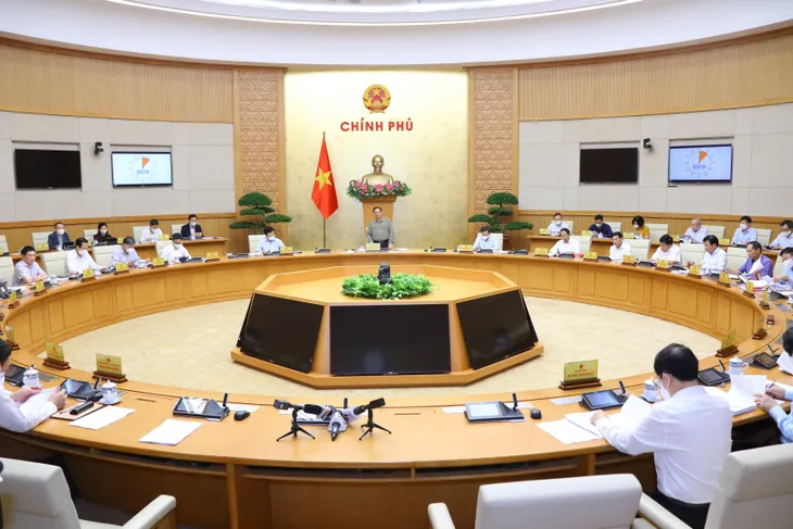 Thủ tướng Phạm Minh Chính chủ trì phiên họp Chính phủ thường kỳ tháng 10/2021 - Ảnh 1. Thủ tướng Phạm Minh Chính chủ trì phiên họp Chính phủ thường kỳ tháng 10/2021 - Ảnh 1.