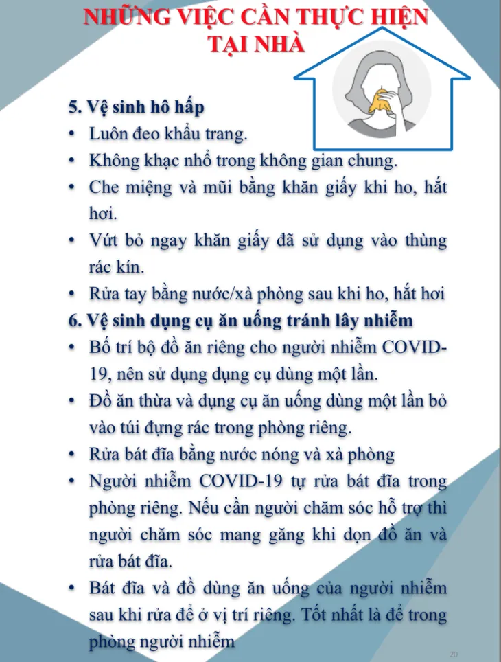 Đầy đủ các hướng dẫn F0 tự xét nghiệm, điều trị và chăm sóc tại nhà - Ảnh 19. Đầy đủ các hướng dẫn F0 tự xét nghiệm, điều trị và chăm sóc tại nhà - Ảnh 19.