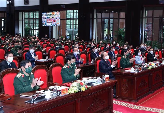 Chủ tịch nước dự Hội nghị Quân chính toàn quân - Ảnh 1. Chủ tịch nước dự Hội nghị Quân chính toàn quân - Ảnh 1.
