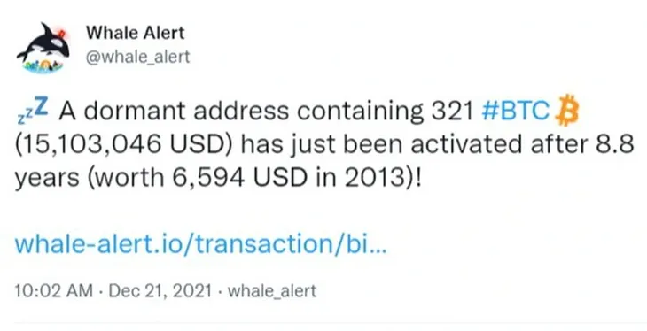 Chiếc ví bí ẩn chứa 321 Bitcoin “sống lại” sau 8 năm “ngủ đông” - Ảnh 1. Chiếc ví bí ẩn chứa 321 Bitcoin “sống lại” sau 8 năm “ngủ đông” - Ảnh 1.