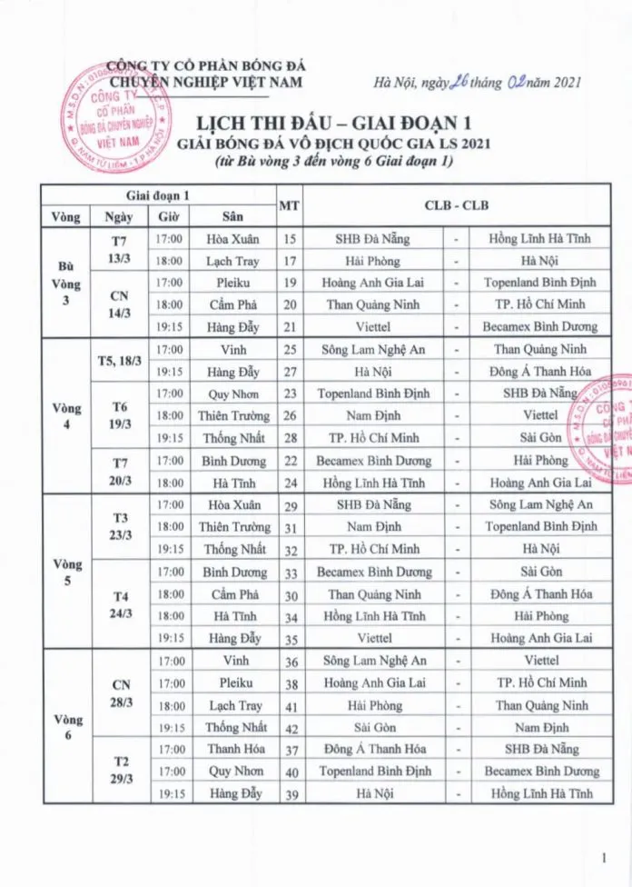 Xác định thời gian LS V.League 1-2021 trở lại - Ảnh 1. Xác định thời gian LS V.League 1-2021 trở lại - Ảnh 1.