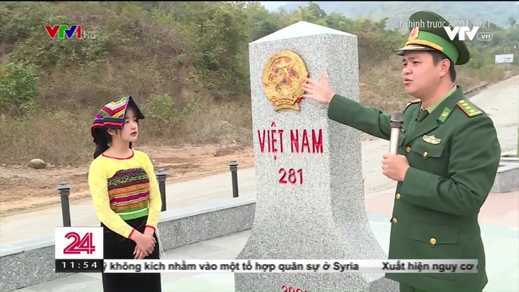 Tiết học ngoại khóa ý nghĩa ở cột mốc biên giới - Ảnh 1. Tiết học ngoại khóa ý nghĩa ở cột mốc biên giới - Ảnh 1.