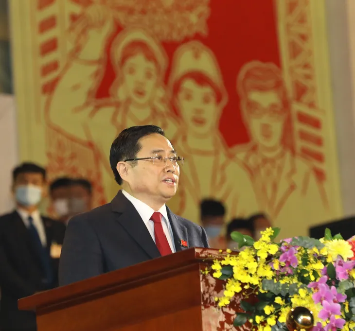 Rực rỡ chương trình nghệ thuật “Khát vọng - Tỏa sáng” chào mừng thành công Đại hội XIII của Đảng - Ảnh 2. Rực rỡ chương trình nghệ thuật “Khát vọng - Tỏa sáng” chào mừng thành công Đại hội XIII của Đảng - Ảnh 2.