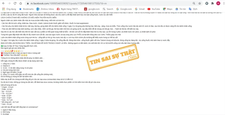 Tung tin sai sự thật về việc điều trị COVID-19 tại nhà - Ảnh 1. Tung tin sai sự thật về việc điều trị COVID-19 tại nhà - Ảnh 1.