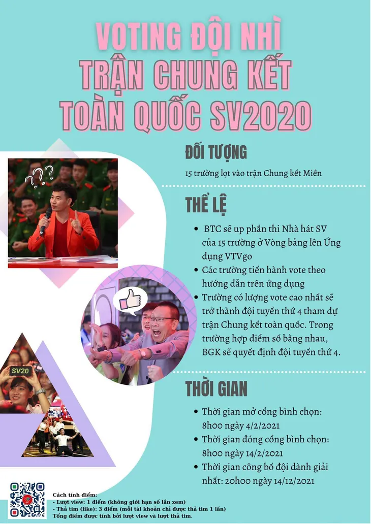 Bình chọn đội thứ 4 vào Chung kết toàn quốc SV 2020 - 2021 - Ảnh 1. Bình chọn đội thứ 4 vào Chung kết toàn quốc SV 2020 - 2021 - Ảnh 1.