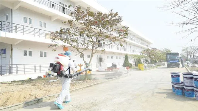 Bệnh viện dã chiến số 3 tại Hải Dương sẵn sàng tiếp nhận bệnh nhân COVID-19 - Ảnh 1. Bệnh viện dã chiến số 3 tại Hải Dương sẵn sàng tiếp nhận bệnh nhân COVID-19 - Ảnh 1.