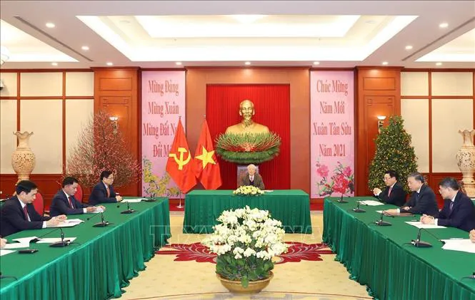 Tổng Bí thư, Chủ tịch nước Nguyễn Phú Trọng điện đàm với Tổng Bí thư, Chủ tịch Trung Quốc Tập Cận Bình - Ảnh 1. Tổng Bí thư, Chủ tịch nước Nguyễn Phú Trọng điện đàm với Tổng Bí thư, Chủ tịch Trung Quốc Tập Cận Bình - Ảnh 1.
