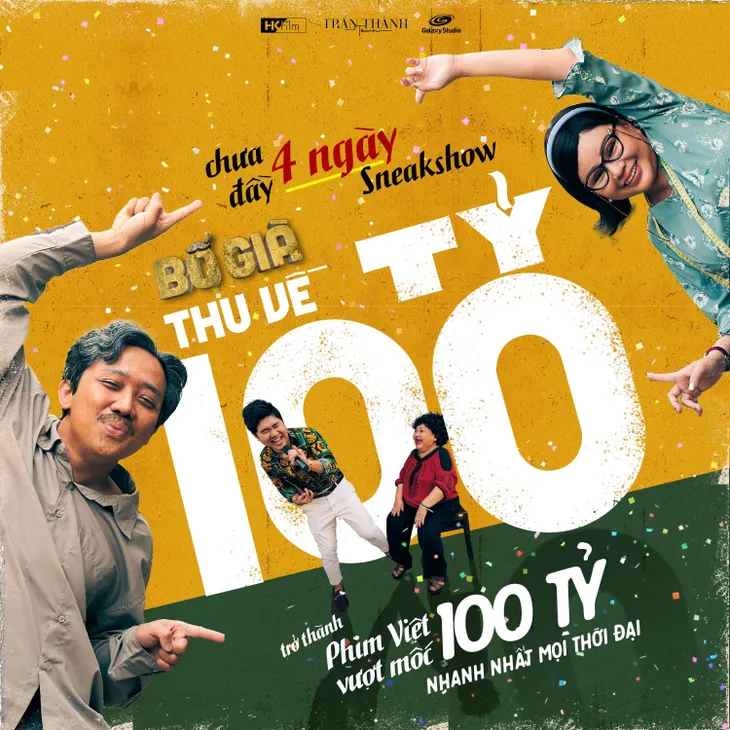 Bố già vượt mốc 100 tỷ nhanh nhất mọi thời đại, Trấn Thành hạnh phúc không để đâu cho hết - Ảnh 1. Bố già vượt mốc 100 tỷ nhanh nhất mọi thời đại, Trấn Thành hạnh phúc không để đâu cho hết - Ảnh 1.