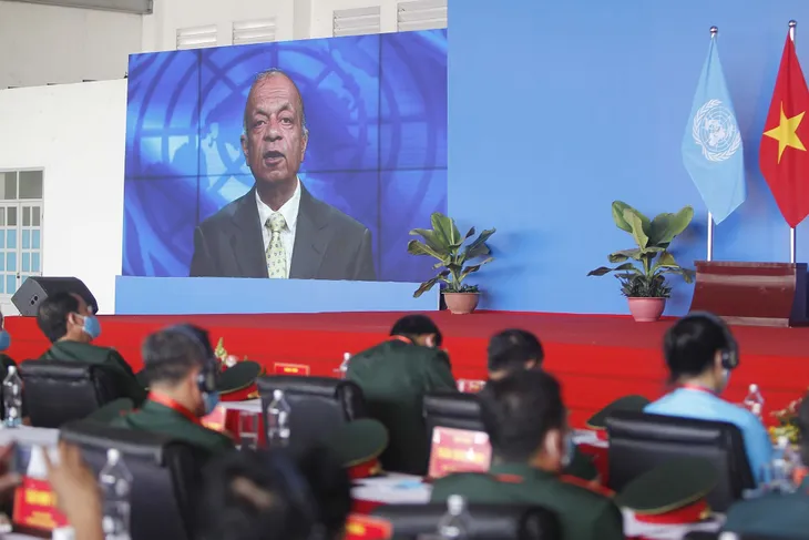 Lễ xuất quân Bệnh viện dã chiến cấp 2 số 3 làm nhiệm vụ tại Nam Sudan - Ảnh 11. Lễ xuất quân Bệnh viện dã chiến cấp 2 số 3 làm nhiệm vụ tại Nam Sudan - Ảnh 11.