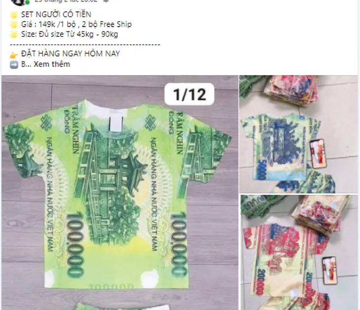 Bán quần áo in hình tiền Việt Nam có thể bị phạt tới 100 triệu đồng - Ảnh 1. Bán quần áo in hình tiền Việt Nam có thể bị phạt tới 100 triệu đồng - Ảnh 1.