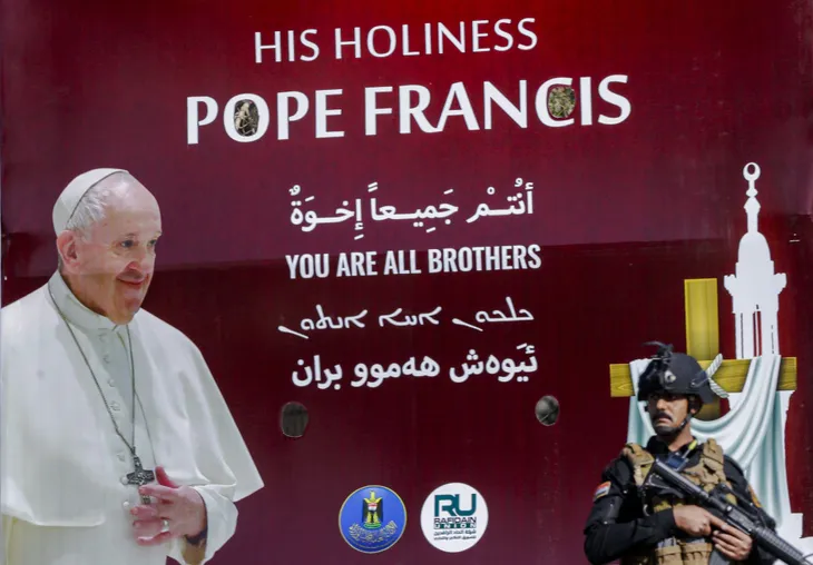Giáo hoàng Francis kêu gọi chấm dứt bạo lực cực đoan ở Iraq - Ảnh 1. Giáo hoàng Francis kêu gọi chấm dứt bạo lực cực đoan ở Iraq - Ảnh 1.