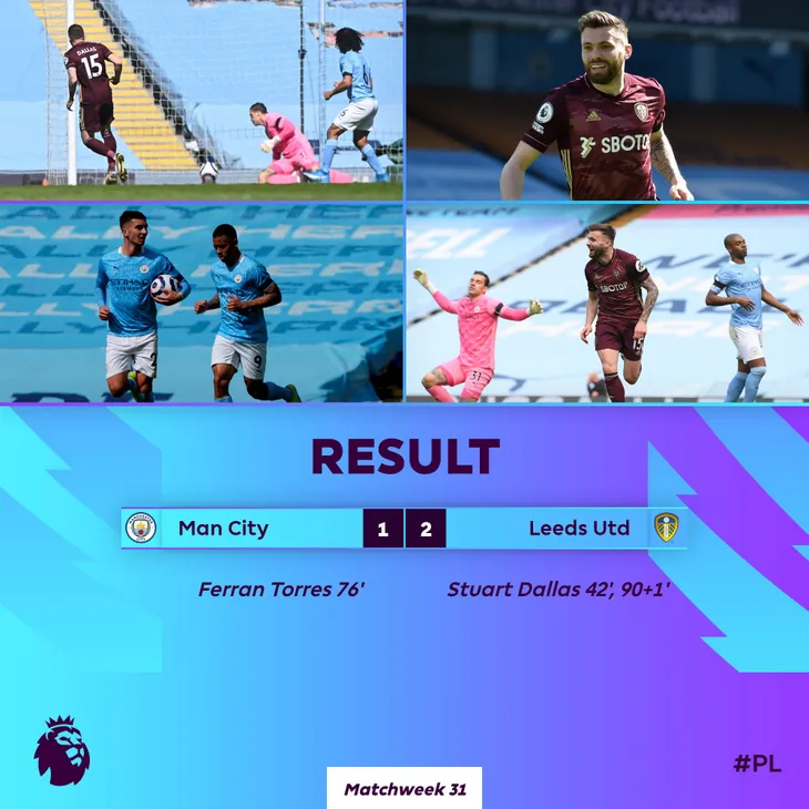 Man City 1-2 Leeds United: Man City bất ngờ bại trận trong thế hơn người - Ảnh 3.