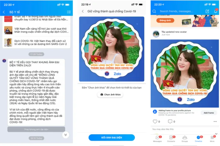 1 triệu lượt đổi ảnh đại diện trên Zalo mang thông điệp chống dịch COVID-19 chỉ trong 1 ngày - Ảnh 1. 1 triệu lượt đổi ảnh đại diện trên Zalo mang thông điệp chống dịch COVID-19 chỉ trong 1 ngày - Ảnh 1.