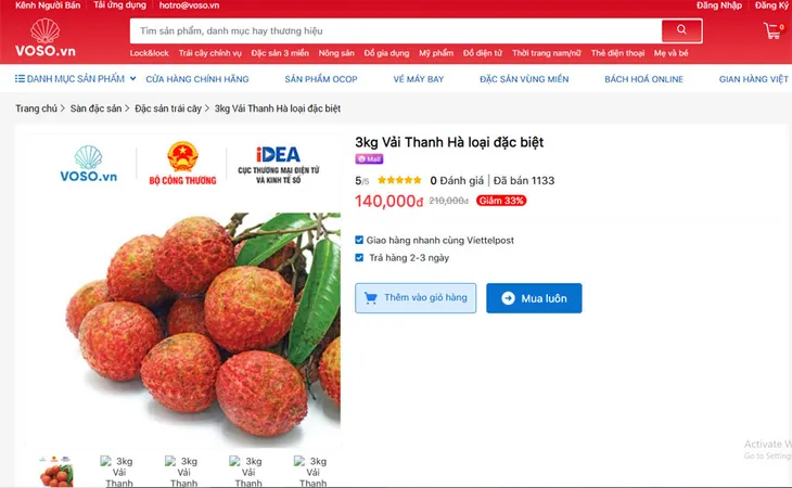 Đưa vải thiều Hải Dương lên Gian hàng Việt trực tuyến - Ảnh 1. Đưa vải thiều Hải Dương lên Gian hàng Việt trực tuyến - Ảnh 1.