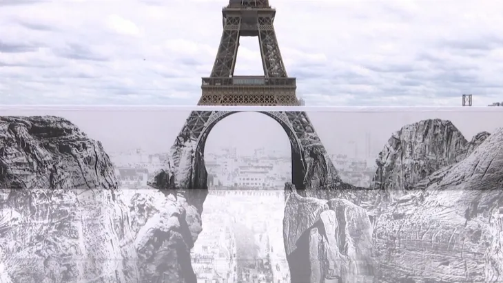 Nghệ thuật sắp đặt 3D chào mừng Tháp Eiffel sắp đón khách trở lại - Ảnh 1. Nghệ thuật sắp đặt 3D chào mừng Tháp Eiffel sắp đón khách trở lại - Ảnh 1.