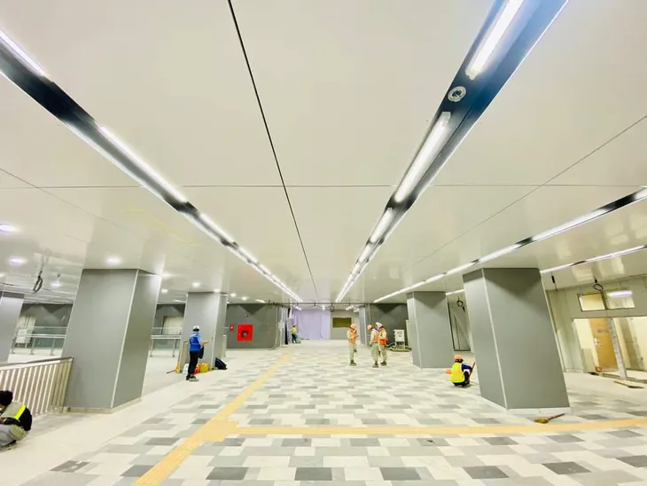 Bên trong ga ngầm Ba Son tuyến Metro số 1 hoàn thành vượt tiến độ - Ảnh 1. Bên trong ga ngầm Ba Son tuyến Metro số 1 hoàn thành vượt tiến độ - Ảnh 1.