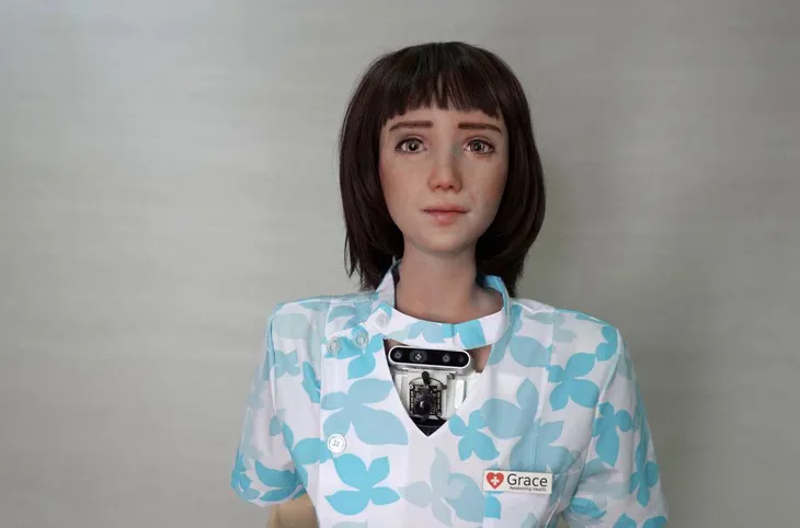 Công dân robot đầu tiên Sophia có thêm em gái là robot y tá - Ảnh 1. Công dân robot đầu tiên Sophia có thêm em gái là robot y tá - Ảnh 1.