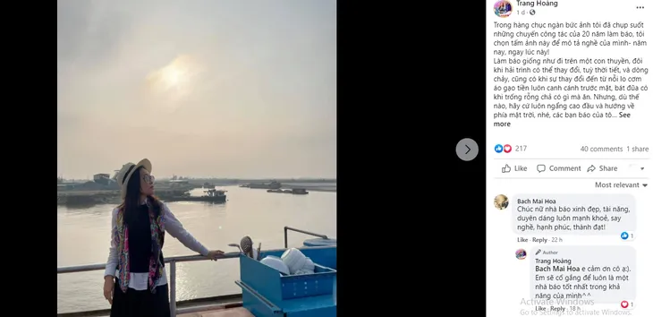BTV Hoàng Trang: Làm báo giống như đi trên một con thuyền - Ảnh 1. BTV Hoàng Trang: Làm báo giống như đi trên một con thuyền - Ảnh 1.