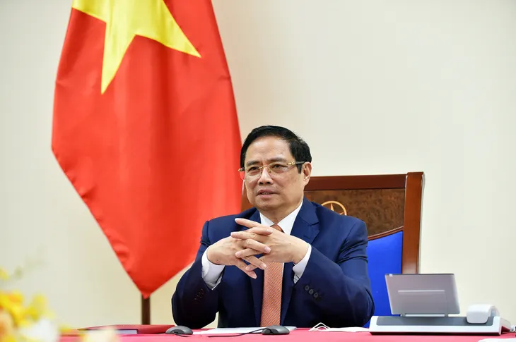 Thủ tướng Phạm Minh Chính đề nghị Đức hợp tác chuyển giao công nghệ vaccine COVID-19 - Ảnh 1. Thủ tướng Phạm Minh Chính đề nghị Đức hợp tác chuyển giao công nghệ vaccine COVID-19 - Ảnh 1.