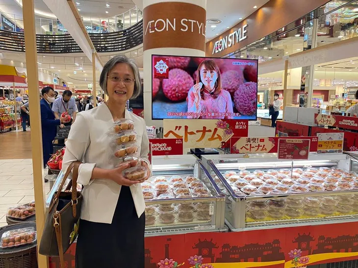 Vải, chuối, xoài đông lạnh Việt được bán trong hàng trăm siêu thị tại Nhật Bản - Ảnh 1. Vải, chuối, xoài đông lạnh Việt được bán trong hàng trăm siêu thị tại Nhật Bản - Ảnh 1.