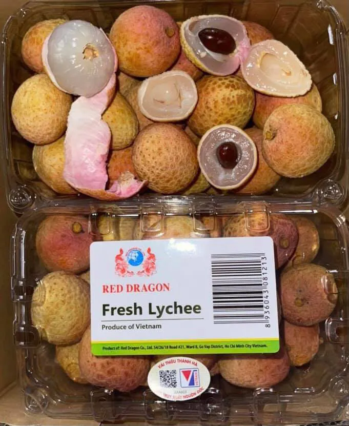Vải U hồng Thanh Hà giá 120.000 đồng/kg tại Singapore - Ảnh 1. Vải U hồng Thanh Hà giá 120.000 đồng/kg tại Singapore - Ảnh 1.