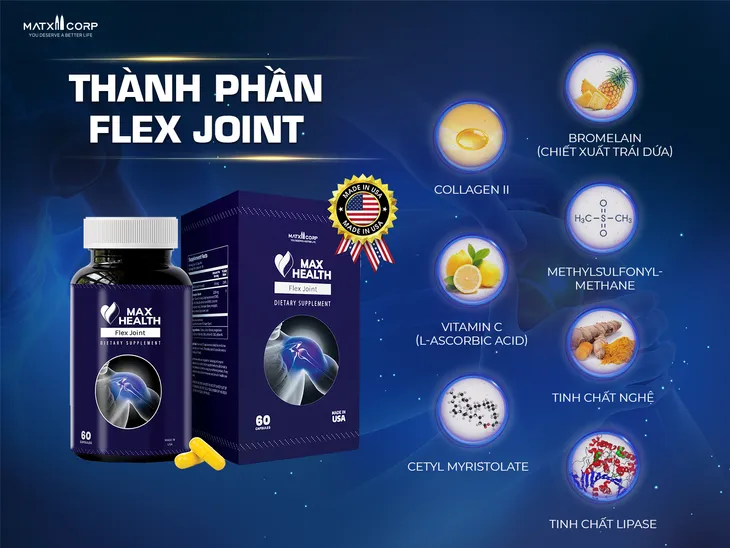 Max Health Flex Joint - Giải pháp thoát khỏi cơn đau xương khớp - Ảnh 1. Max Health Flex Joint - Giải pháp thoát khỏi cơn đau xương khớp - Ảnh 1.