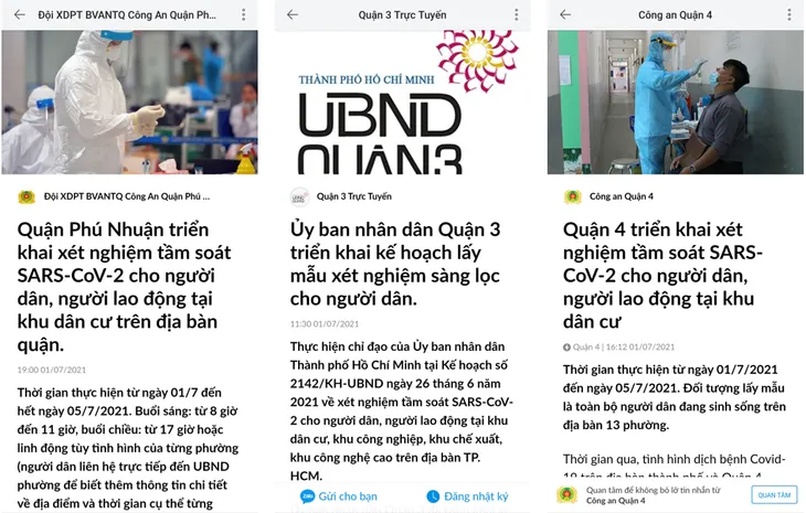 Người dân TP. Hồ Chí Minh được thông báo kế hoạch tầm soát COVID-19 qua Zalo - Ảnh 1. Người dân TP. Hồ Chí Minh được thông báo kế hoạch tầm soát COVID-19 qua Zalo - Ảnh 1.