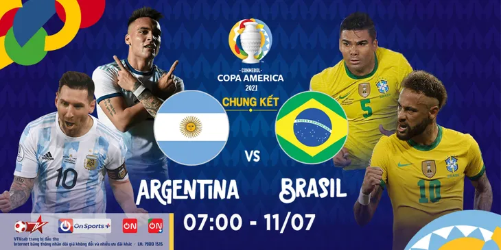 Chung kết Copa America: Brazil hay Argentina lên ngôi vương? (7h, Chủ nhật, 11/07, VTVcab) - Ảnh 1. Chung kết Copa America: Brazil hay Argentina lên ngôi vương? (7h, Chủ nhật, 11/07, VTVcab) - Ảnh 1.
