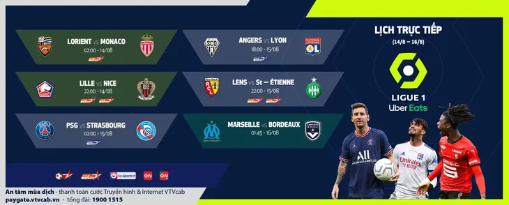 Vòng 2 Ligue 1 trên VTVcab: Sự hứng khởi từ Messi (trực tiếp trên VTVcab) - Ảnh 1. Vòng 2 Ligue 1 trên VTVcab: Sự hứng khởi từ Messi (trực tiếp trên VTVcab) - Ảnh 1.