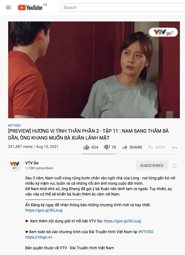 Trọn bộ Hương vị tình thân phần 2 trên kênh YouTube VTVGo - Ảnh 1. Trọn bộ Hương vị tình thân phần 2 trên kênh YouTube VTVGo - Ảnh 1.