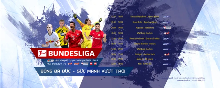 VTVcab phát sóng độc quyền Bundesliga 2021/2022 - Ảnh 1. VTVcab phát sóng độc quyền Bundesliga 2021/2022 - Ảnh 1.
