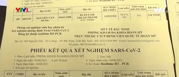 Cảnh báo tình trạng làm giả giấy xét nghiệm COVID-19 - Ảnh 1. Cảnh báo tình trạng làm giả giấy xét nghiệm COVID-19 - Ảnh 1.