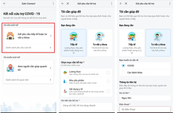 Tính năng Zalo Connect hỗ trợ người khó khăn do dịch bệnh đã mở tại 20 tỉnh thành - Ảnh 2. Tính năng Zalo Connect hỗ trợ người khó khăn do dịch bệnh đã mở tại 20 tỉnh thành - Ảnh 2.