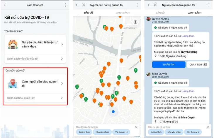 Tính năng Zalo Connect hỗ trợ người khó khăn do dịch bệnh đã mở tại 20 tỉnh thành - Ảnh 3. Tính năng Zalo Connect hỗ trợ người khó khăn do dịch bệnh đã mở tại 20 tỉnh thành - Ảnh 3.