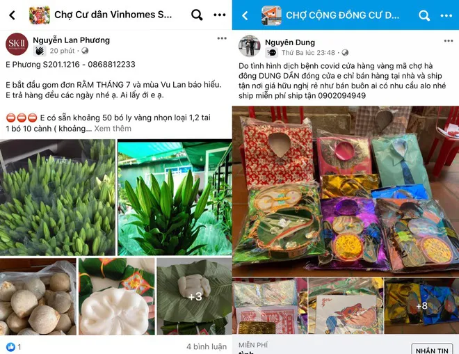 Hà Nội: Chợ mạng nhộn nhịp, cháy đơn đồ cúng Rằm tháng 7 - Ảnh 2. Hà Nội: Chợ mạng nhộn nhịp, cháy đơn đồ cúng Rằm tháng 7 - Ảnh 2.