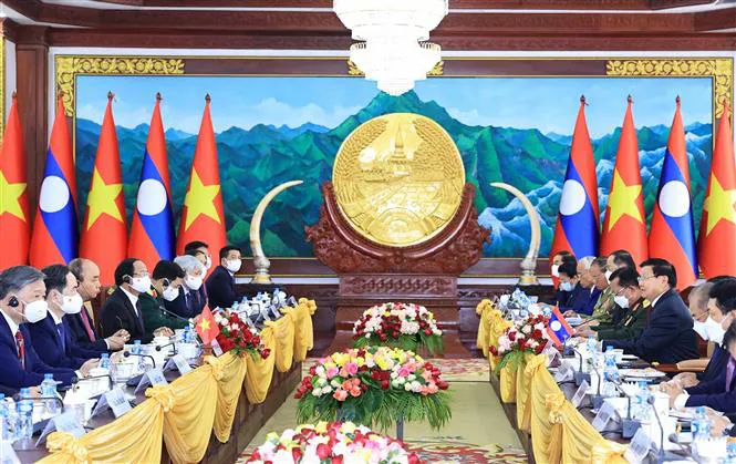 Chủ tịch nước Nguyễn Xuân Phúc thăm hữu nghị chính thức Lào - Ảnh 4. Chủ tịch nước Nguyễn Xuân Phúc thăm hữu nghị chính thức Lào - Ảnh 4.
