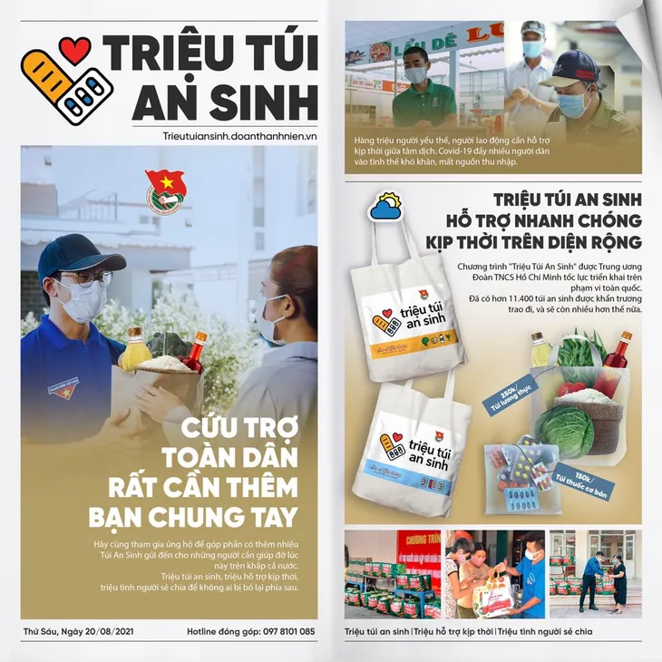 Phấn đấu trao 1 triệu túi an sinh hỗ trợ người dân khó khăn vượt qua đại dịch - Ảnh 1. Phấn đấu trao 1 triệu túi an sinh hỗ trợ người dân khó khăn vượt qua đại dịch - Ảnh 1.