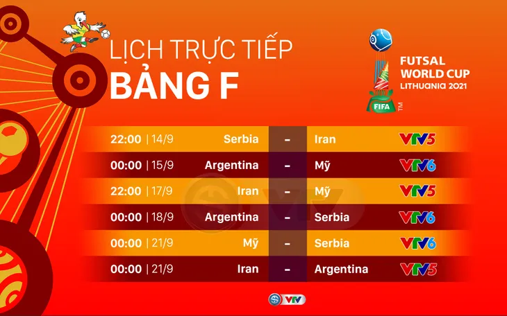 Lịch thi đấu và trực tiếp FIFA Futsal World Cup Lithuania 2021™ hôm nay (14/9) - Ảnh 3. Lịch thi đấu và trực tiếp FIFA Futsal World Cup Lithuania 2021™ hôm nay (14/9) - Ảnh 3.
