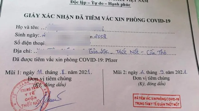 Thông tin 57 trẻ dưới 18 tuổi ở Cần Thơ tiêm vaccine COVID-19 là sự thật - Ảnh 1. Thông tin 57 trẻ dưới 18 tuổi ở Cần Thơ tiêm vaccine COVID-19 là sự thật - Ảnh 1.