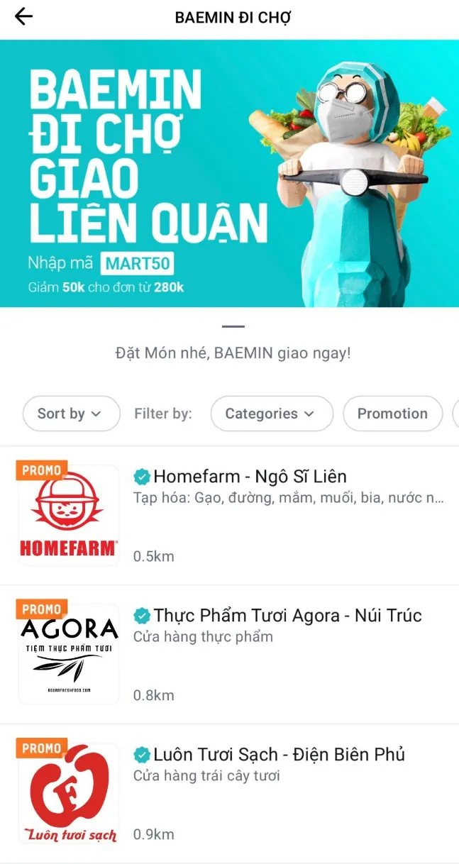 Baemin đi chợ hộ giúp người dân trong giai đoạn bình thường mới - Ảnh 1. Baemin đi chợ hộ giúp người dân trong giai đoạn bình thường mới - Ảnh 1.