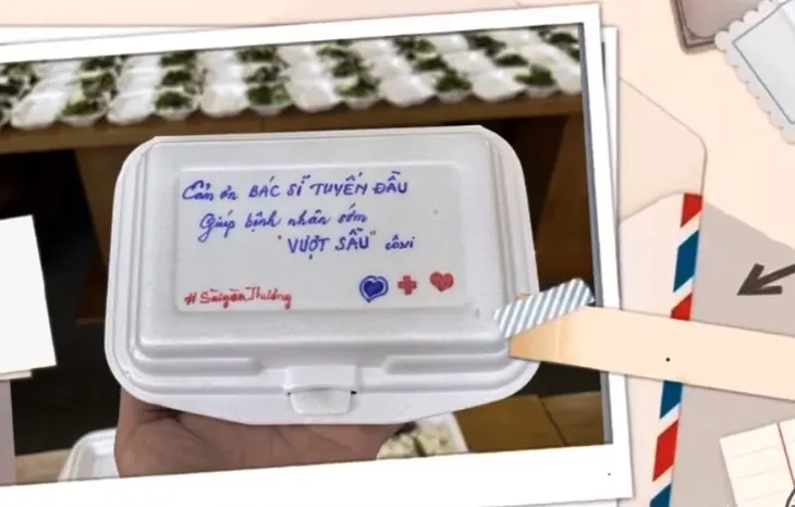 Những hộp cơm chữ hóm hỉnh gửi bệnh nhân và lực lượng chống dịch - Ảnh 2. Những hộp cơm chữ hóm hỉnh gửi bệnh nhân và lực lượng chống dịch - Ảnh 2.