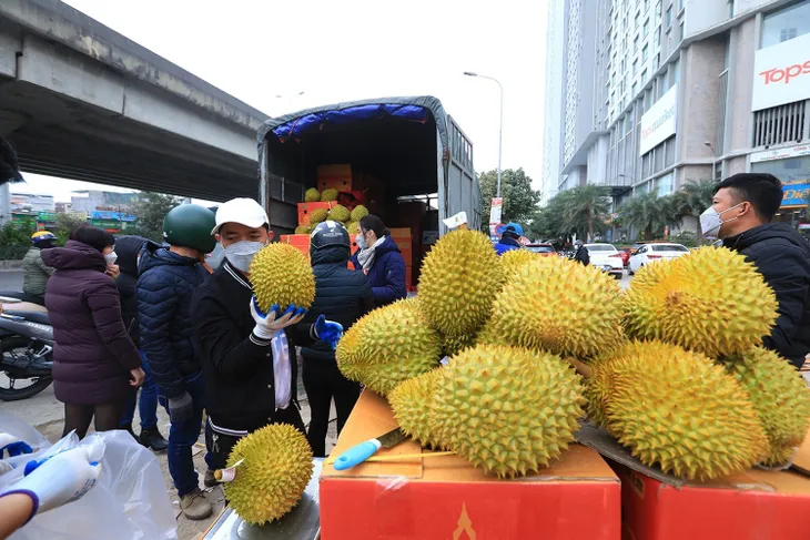 Ùn tắc cửa khẩu, mít, sầu riêng... đổ bộ đường phố Hà Nội - Ảnh 4. Ùn tắc cửa khẩu, mít, sầu riêng... đổ bộ đường phố Hà Nội - Ảnh 4.