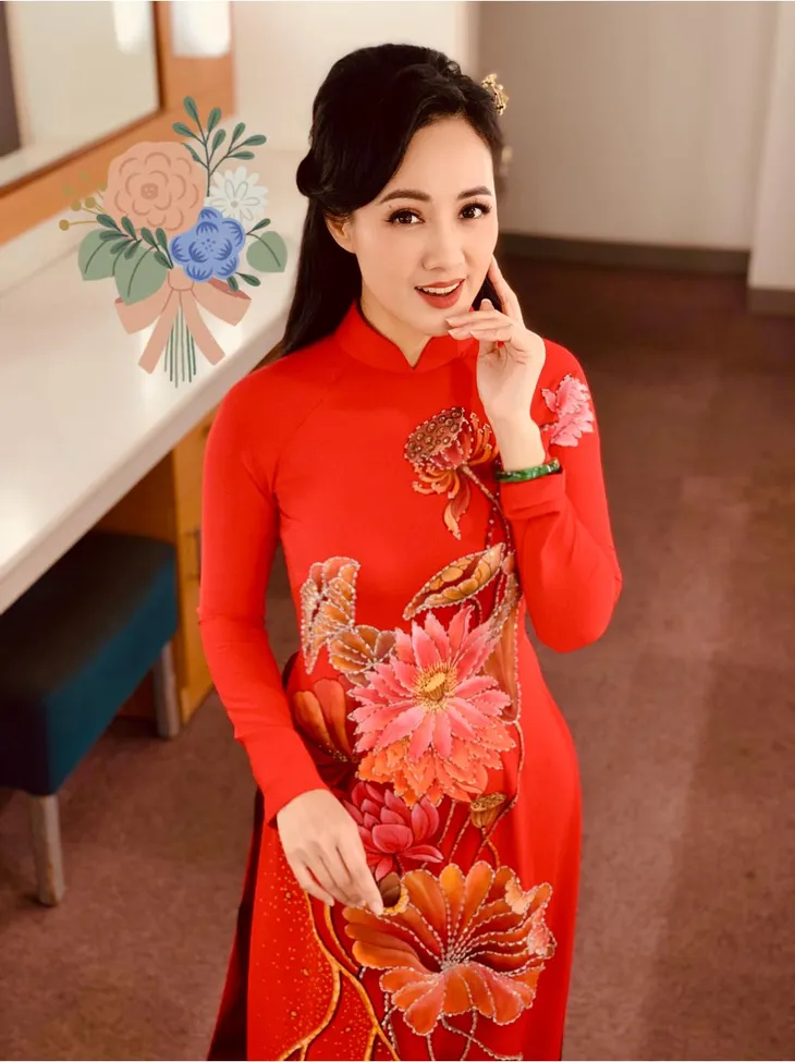 Dàn MC VTV khoe áo dài đón xuân - Ảnh 1. Dàn MC VTV khoe áo dài đón xuân - Ảnh 1.