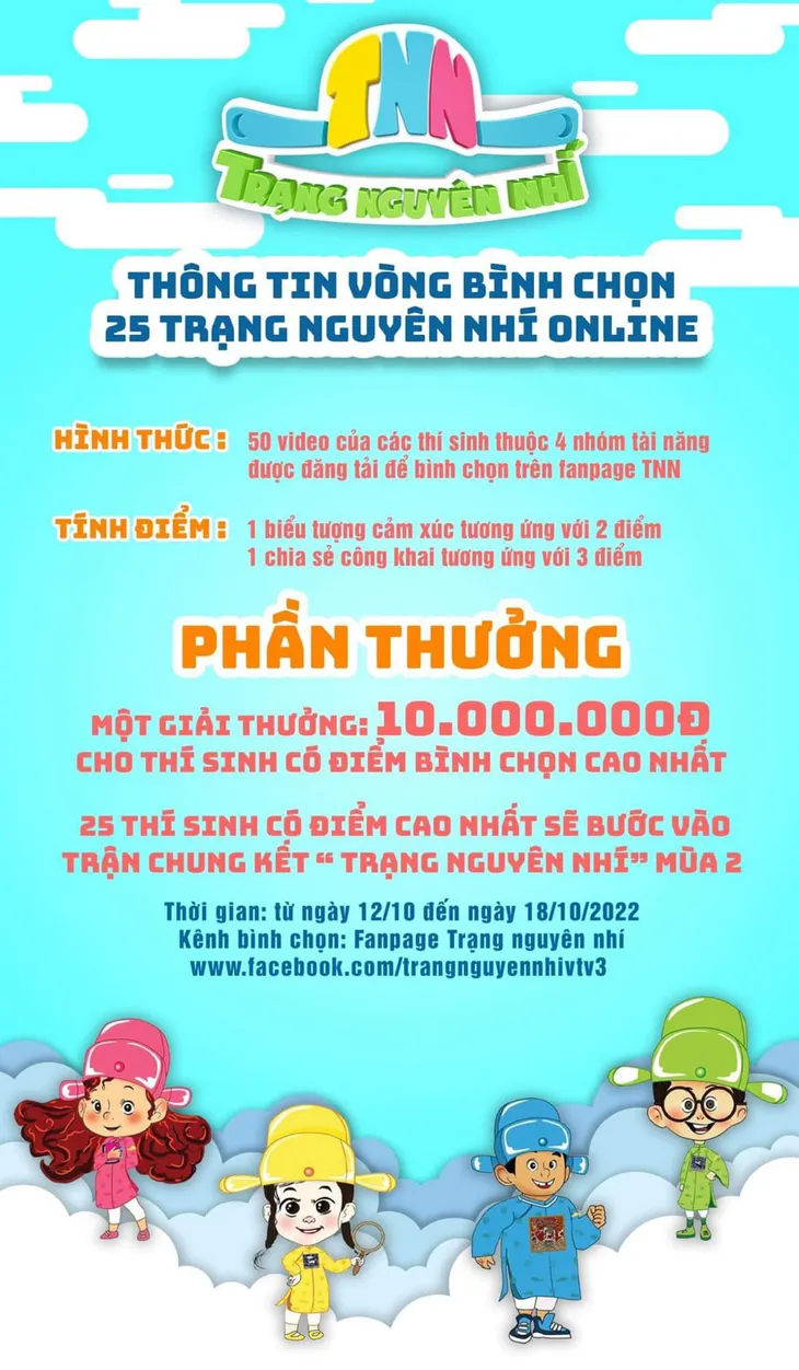 Lộ diện top 50 Trạng nguyên nhí online - Ảnh 1. Lộ diện top 50 Trạng nguyên nhí online - Ảnh 1.