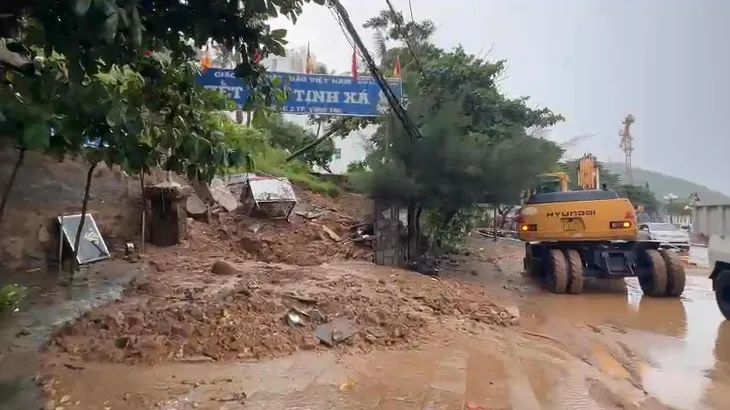 Vũng Tàu: Sạt lở núi, đường biến thành sông, người dân mang lưới ra bắt cá - Ảnh 6. Vũng Tàu: Sạt lở núi, đường biến thành sông, người dân mang lưới ra bắt cá - Ảnh 6.