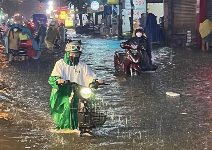 Thành phố Hồ Chí Minh: Mưa lớn kéo dài, nhiều nơi ngập sâu - Ảnh 1. Thành phố Hồ Chí Minh: Mưa lớn kéo dài, nhiều nơi ngập sâu - Ảnh 1.