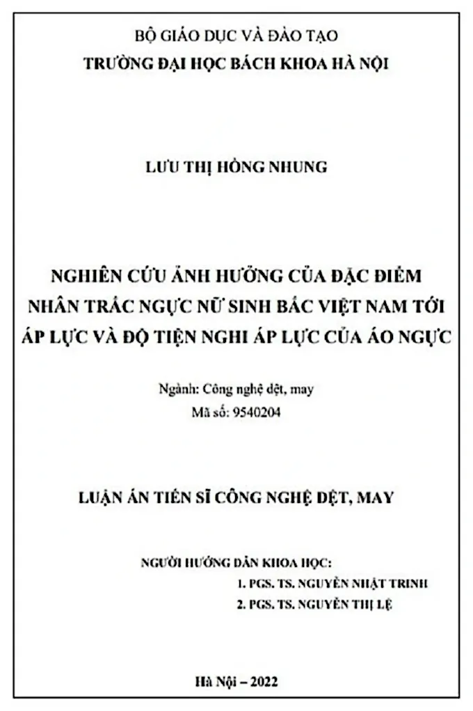 Trường ĐH Bách khoa Hà Nội lý giải tên luận án tiến sĩ về áo ngực gây xôn xao - Ảnh 3. Trường ĐH Bách khoa Hà Nội lý giải tên luận án tiến sĩ về áo ngực gây xôn xao - Ảnh 3.