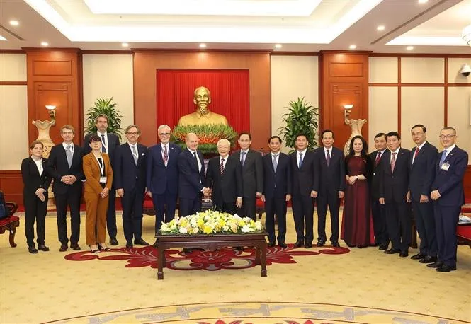 Tổng Bí thư Nguyễn Phú Trọng tiếp Thủ tướng Đức - Ảnh 4. Tổng Bí thư Nguyễn Phú Trọng tiếp Thủ tướng Đức - Ảnh 4.