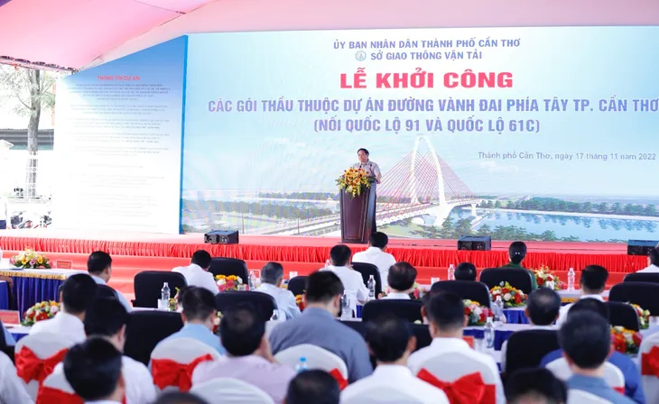 Thủ tướng Phạm Minh Chính dự khởi công dự án tạo động lực phát triển mới cho Cần Thơ - Ảnh 3. Thủ tướng Phạm Minh Chính dự khởi công dự án tạo động lực phát triển mới cho Cần Thơ - Ảnh 3.