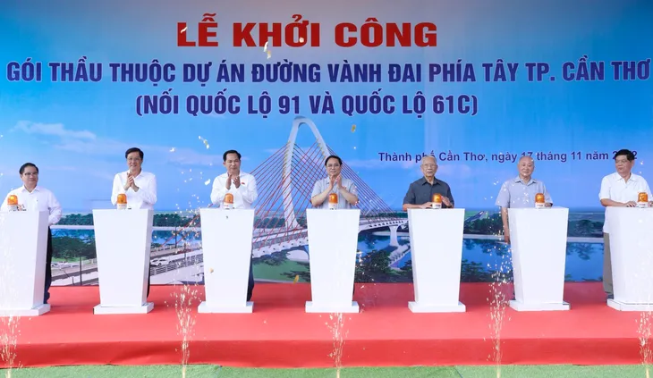 Thủ tướng Phạm Minh Chính dự khởi công dự án tạo động lực phát triển mới cho Cần Thơ - Ảnh 1. Thủ tướng Phạm Minh Chính dự khởi công dự án tạo động lực phát triển mới cho Cần Thơ - Ảnh 1.